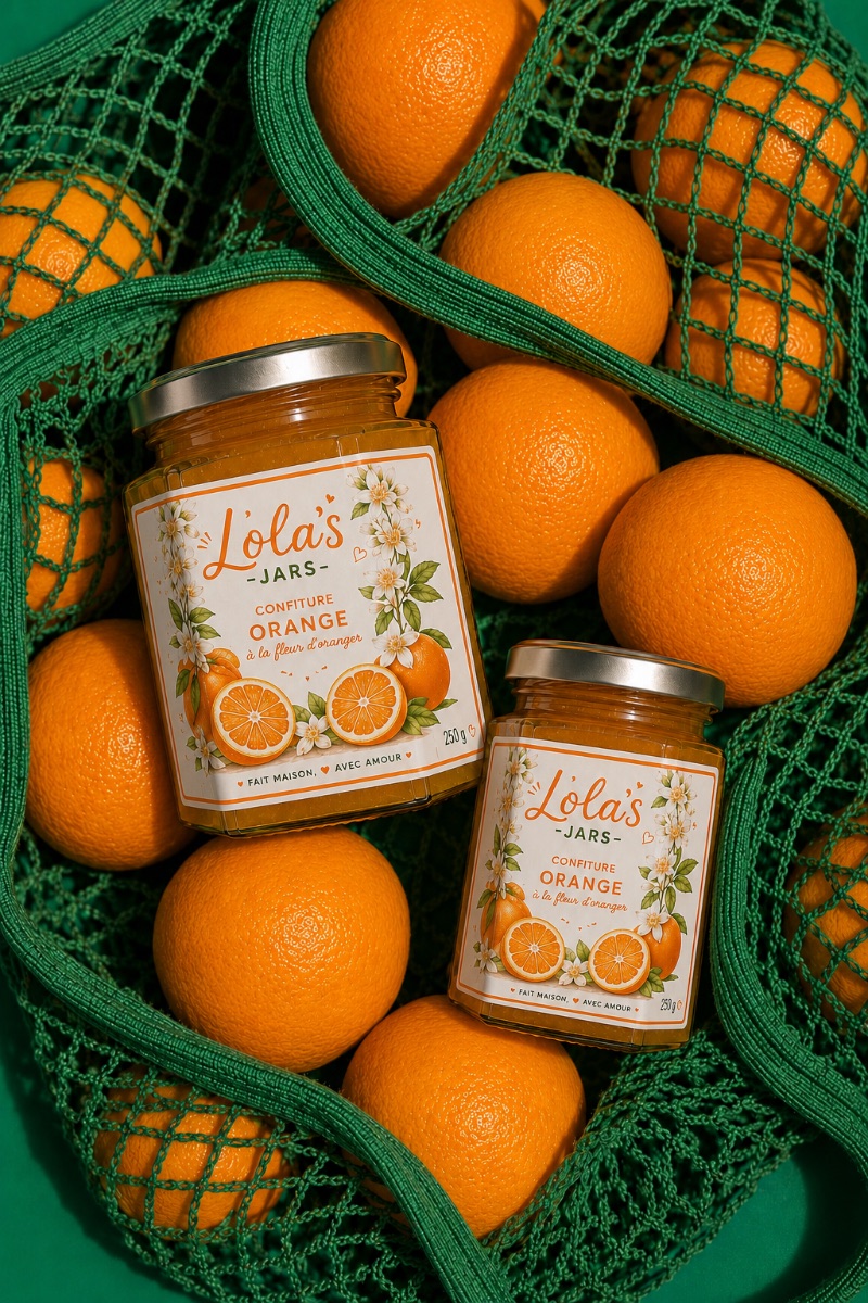 Confiture à l'orange et fleur d'oranger