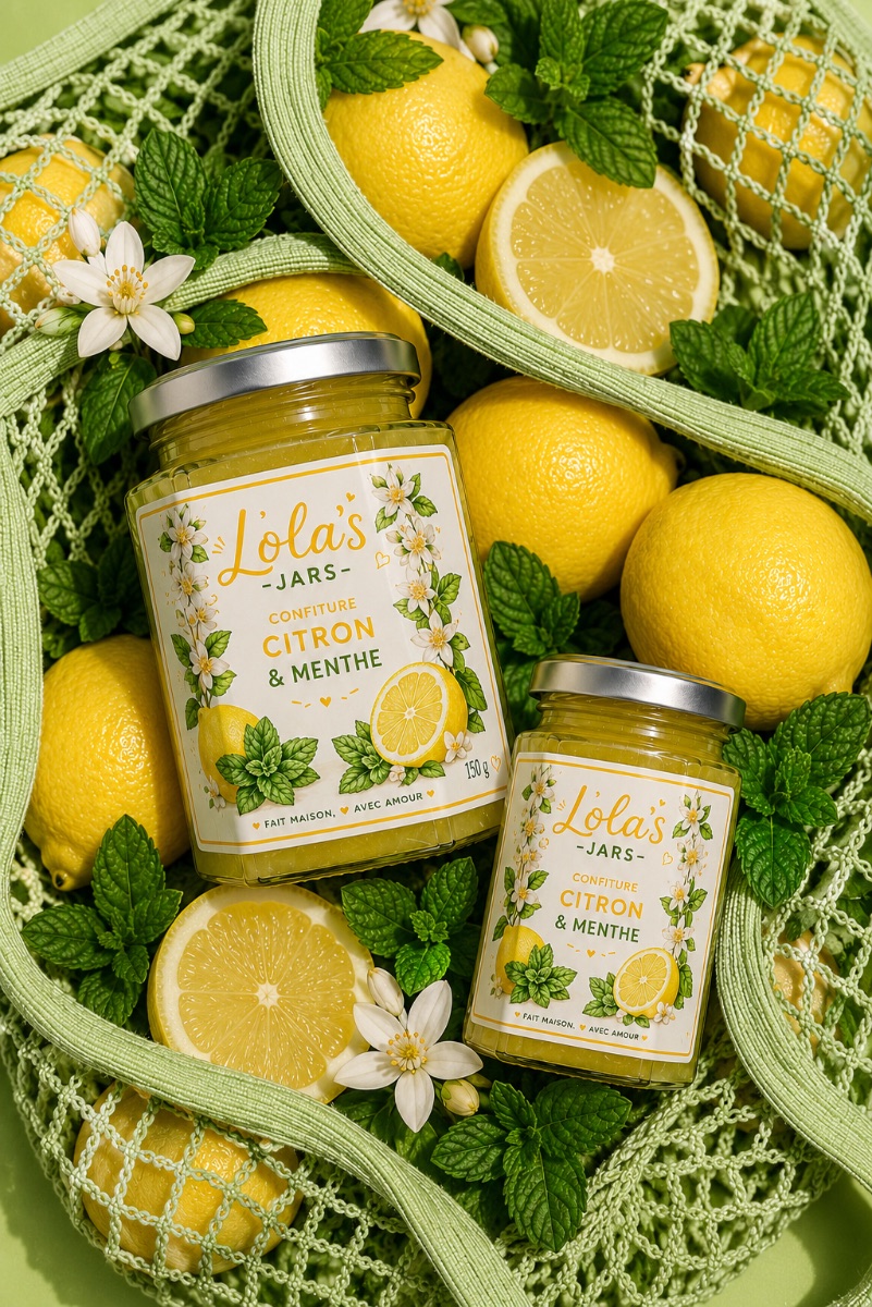 Confiture de citron à la menthe